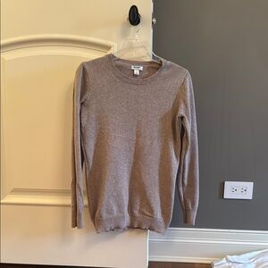 Camel/Tan cotton blend Long Sleeve Sweater